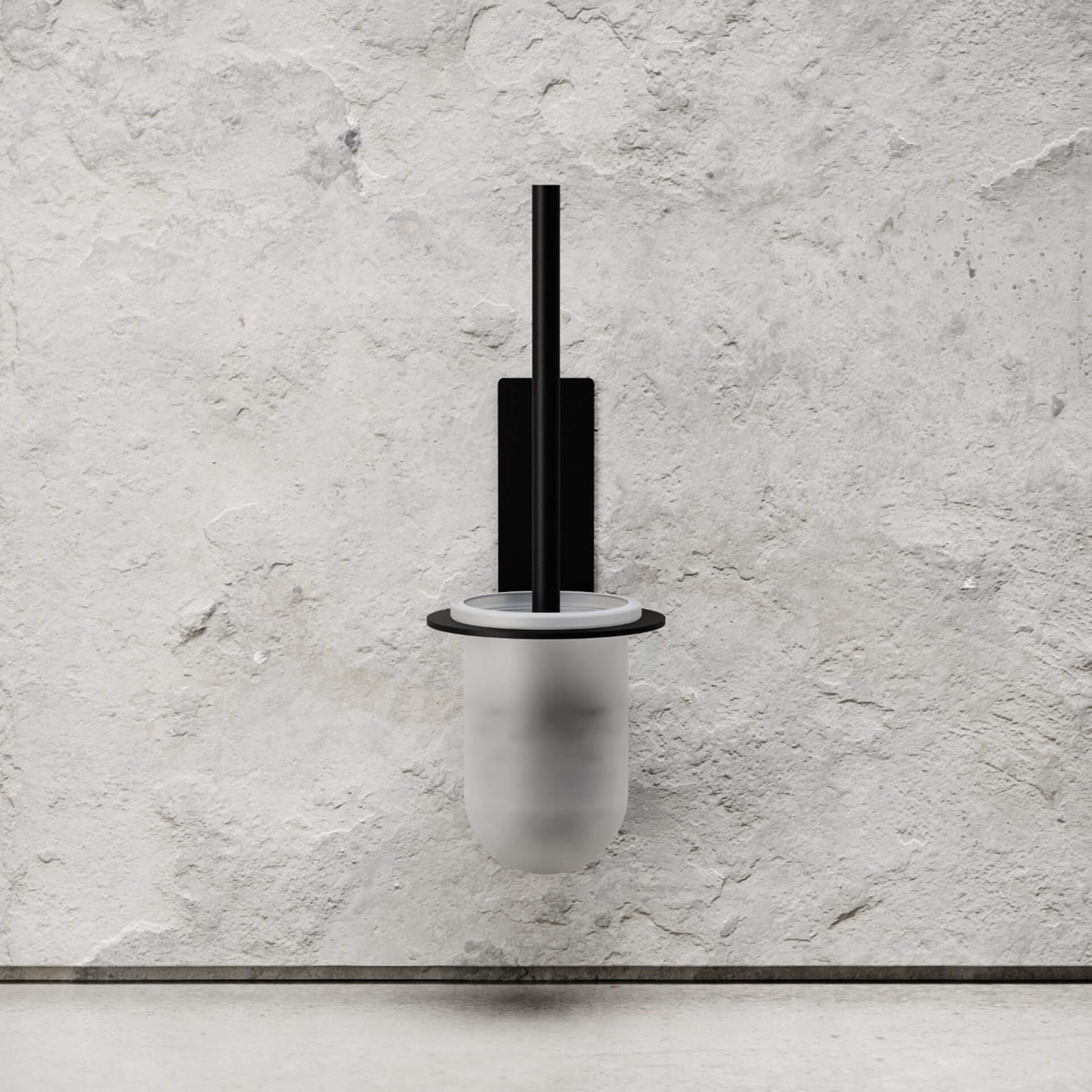 Produktbilde toalettbørste fra Nichba i sort stål. 